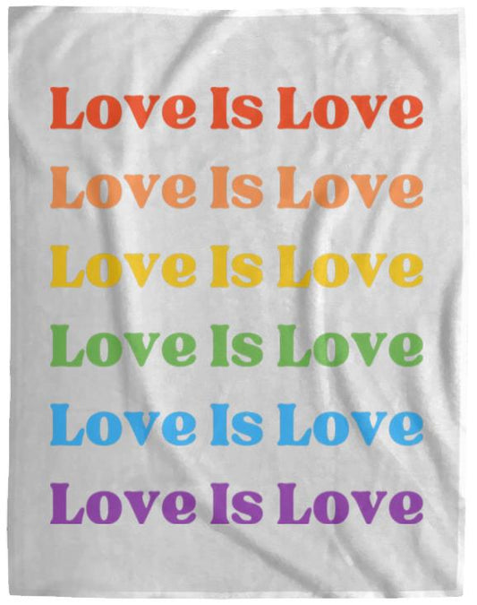 Love Is Love rainbow VPL Cozy Plush Fleece Blanket - 60x80