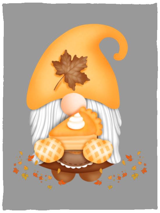 Gnome Pumpkin Pie VPS Cozy Plush Fleece Blanket - 30x40