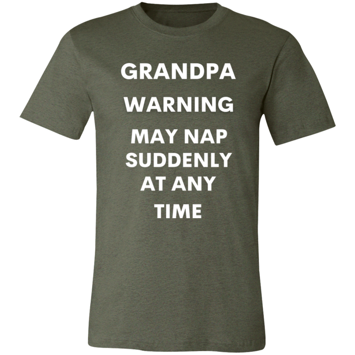 Grandpa naps white 3001C Unisex Jersey Short-Sleeve T-Shirt