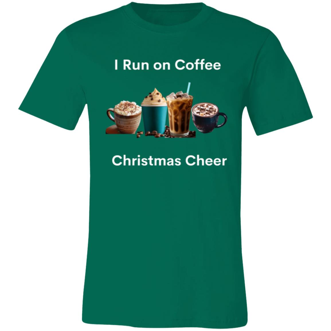 I Run on Coffee white -- Unisex Jersey Short-Sleeve T-Shirt