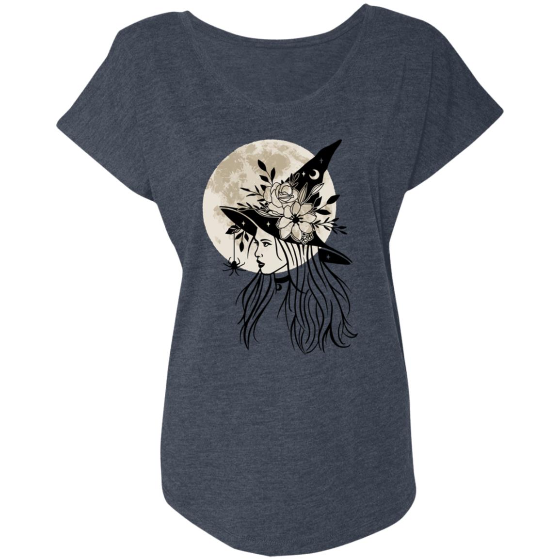 Witchy Moon -- Ladies' Triblend Dolman Sleeve