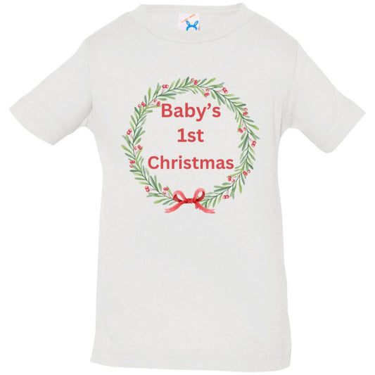 Baby’s 1st Wreath Christmas --  Infant Jersey T-Shirt