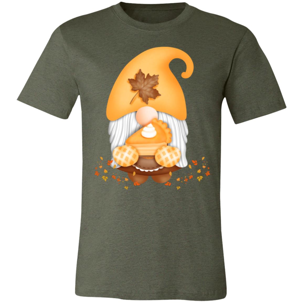 Gnome Pumpkin Pie 3001C Unisex Jersey Short-Sleeve T-Shirt