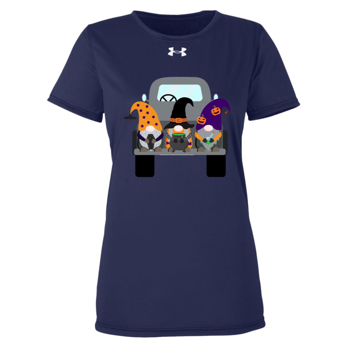 Halloween Gnomes in a Truck 1376847 Under Armour Womens Team Tech Tee