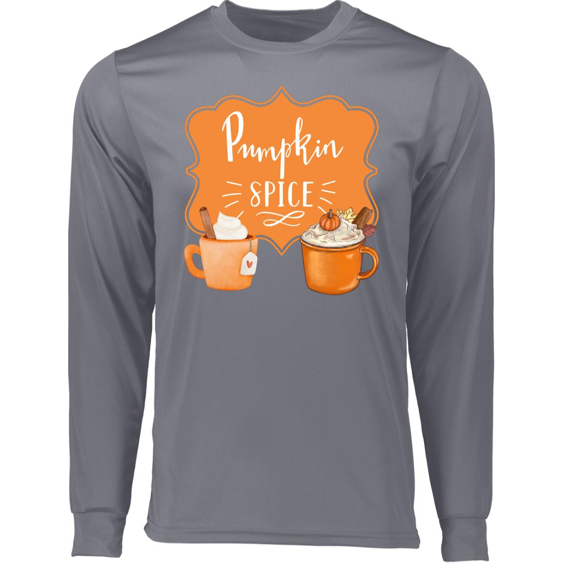 Pumpkin Spice Latte Orange -- CLOSEOUT -- Long Sleeve Moisture-Wicking Tee