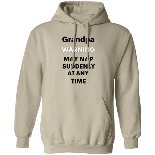 Grandpa naps black G185 Pullover Hoodie