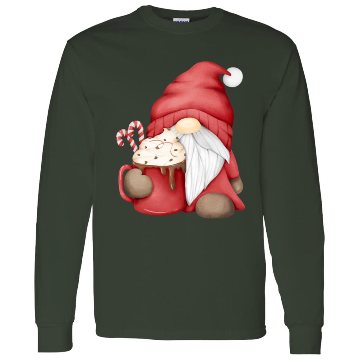 Hot Chocolate Gnome -- Long Sleeve T-Shirt 5.3 oz.