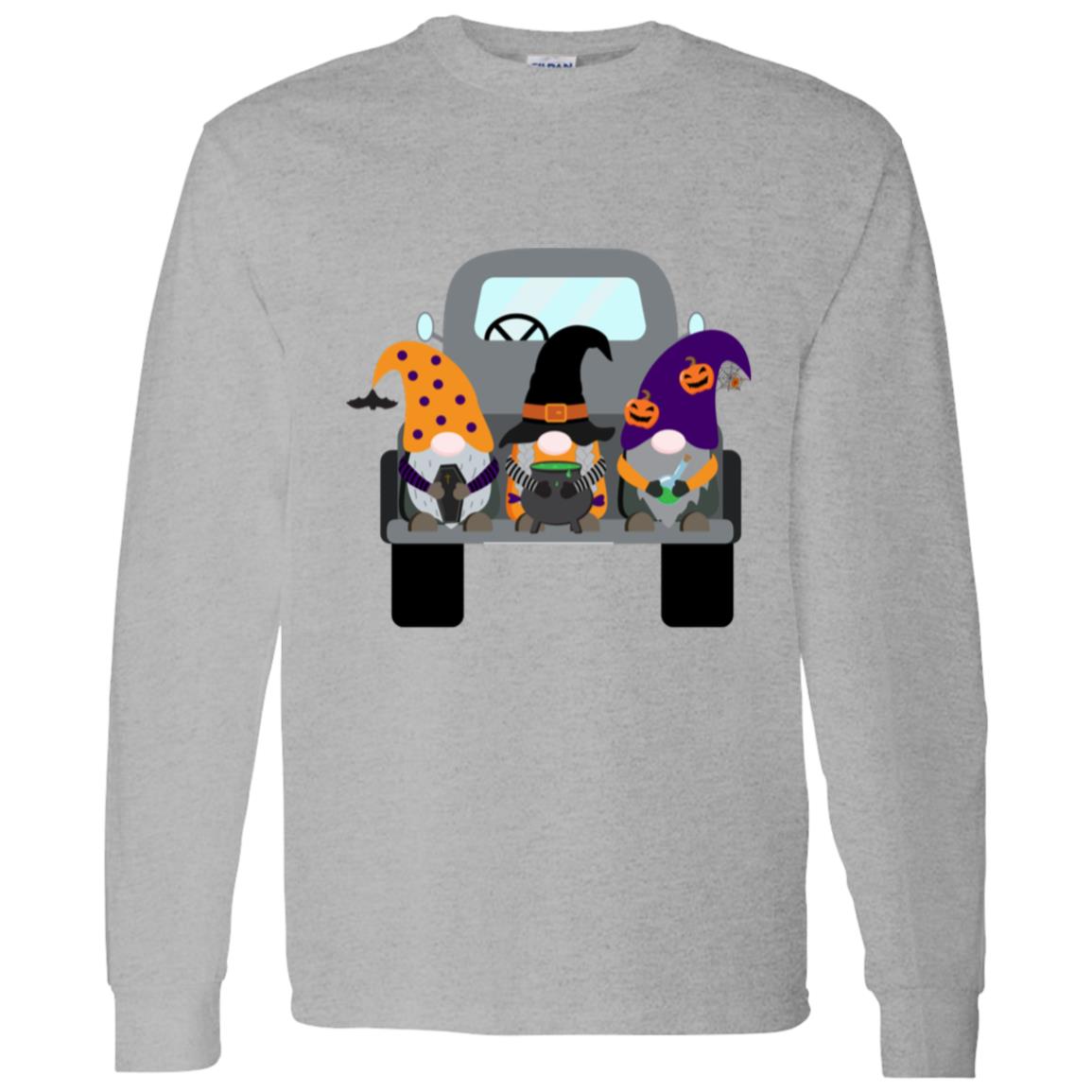 Halloween Gnomes in a Truck G540 LS T-Shirt 5.3 oz.