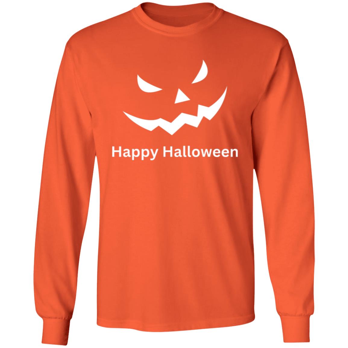 Scary Black Jack o' Lantern G540 LS T-Shirt 5.3 oz.