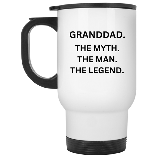 Granddad the Myth XP8400W White Travel Mug