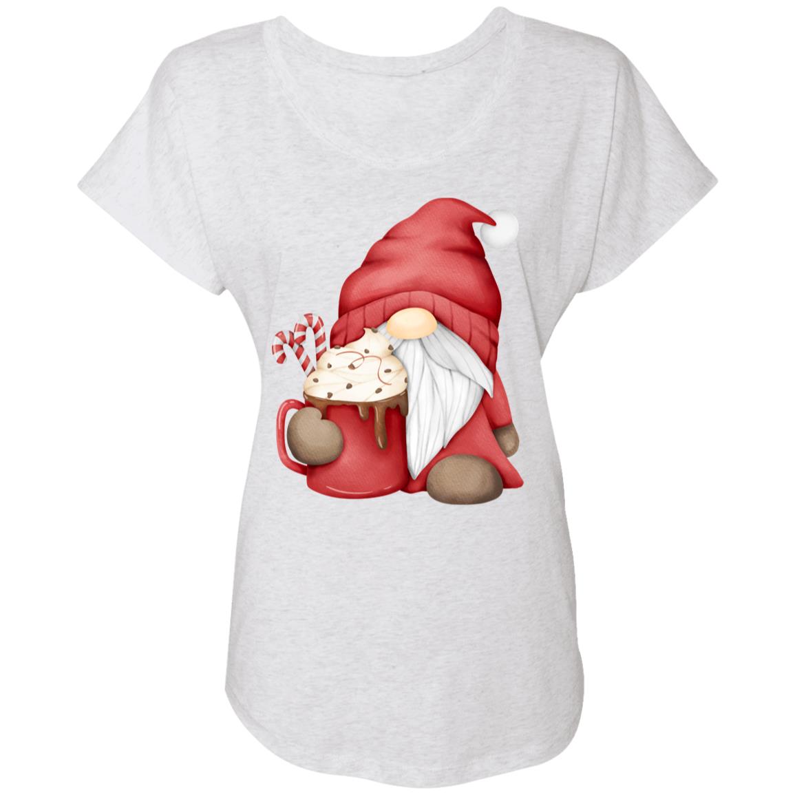 Hot Chocolate Gnome -- Ladies' Triblend Dolman Sleeve