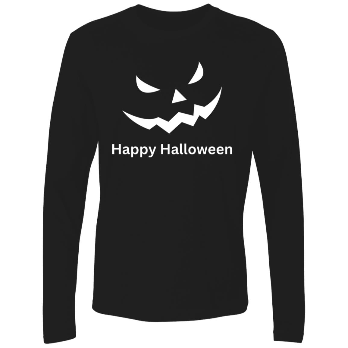 Scary Black Jack o' Lantern NL3601 Men's Premium LS