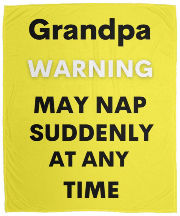 Grandpa naps black VPM Cozy Plush Fleece Blanket - 50x60