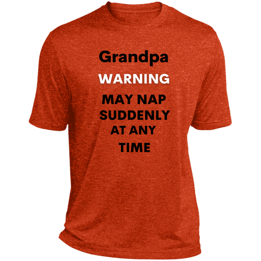 Grandpa naps black ST360 Heather Performance Tee