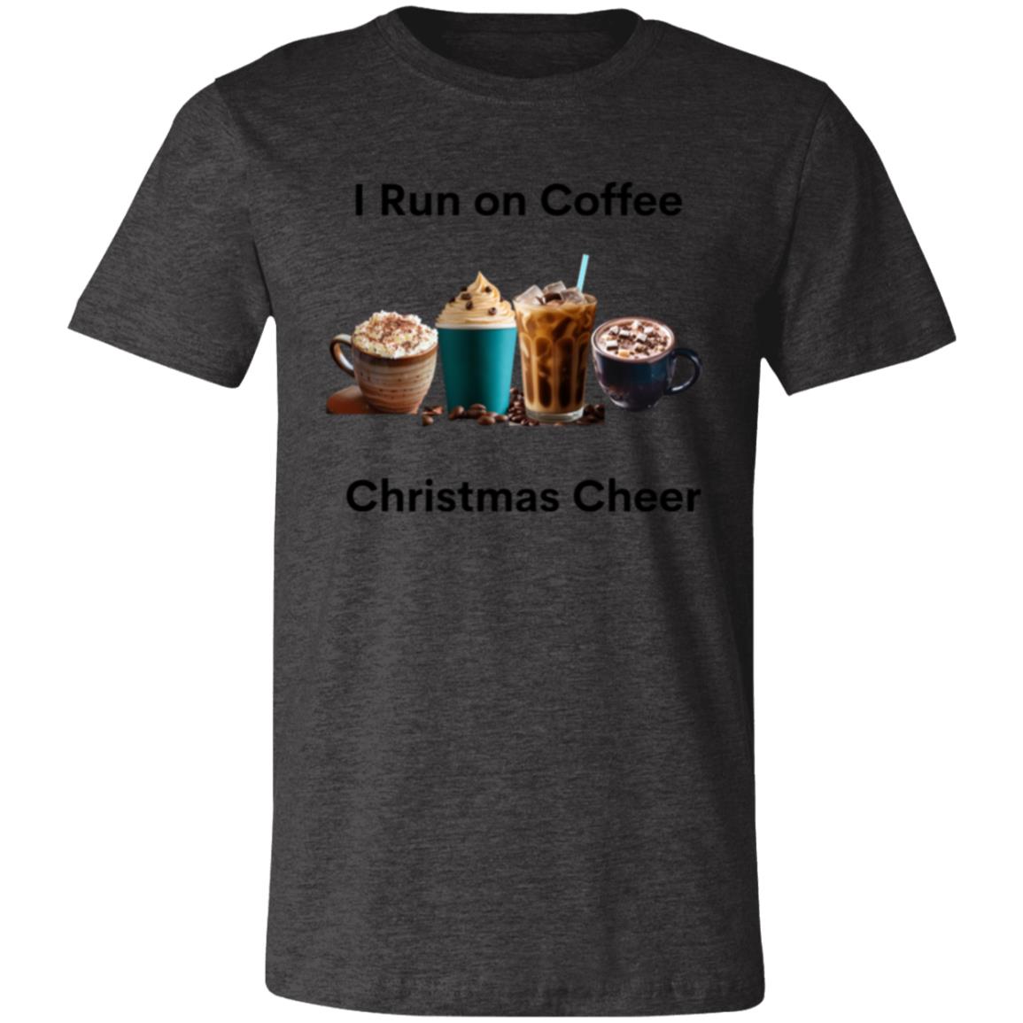 I Run on Coffee Black -- Unisex Jersey Short-Sleeve T-Shirt