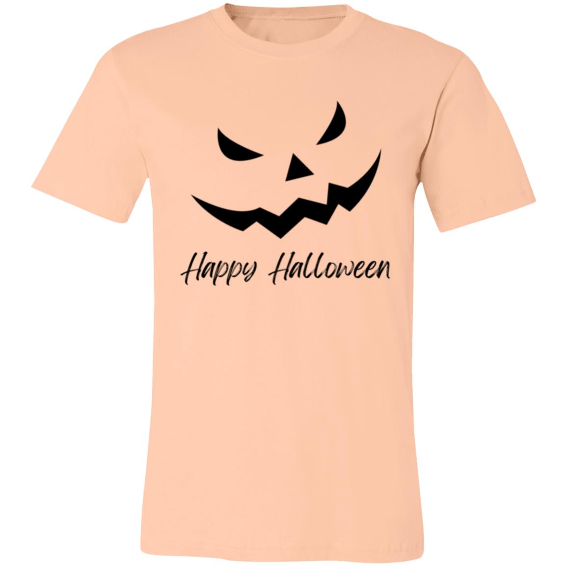 Scary Jack O Lantern Face -- Unisex Jersey Short-Sleeve T-Shirt