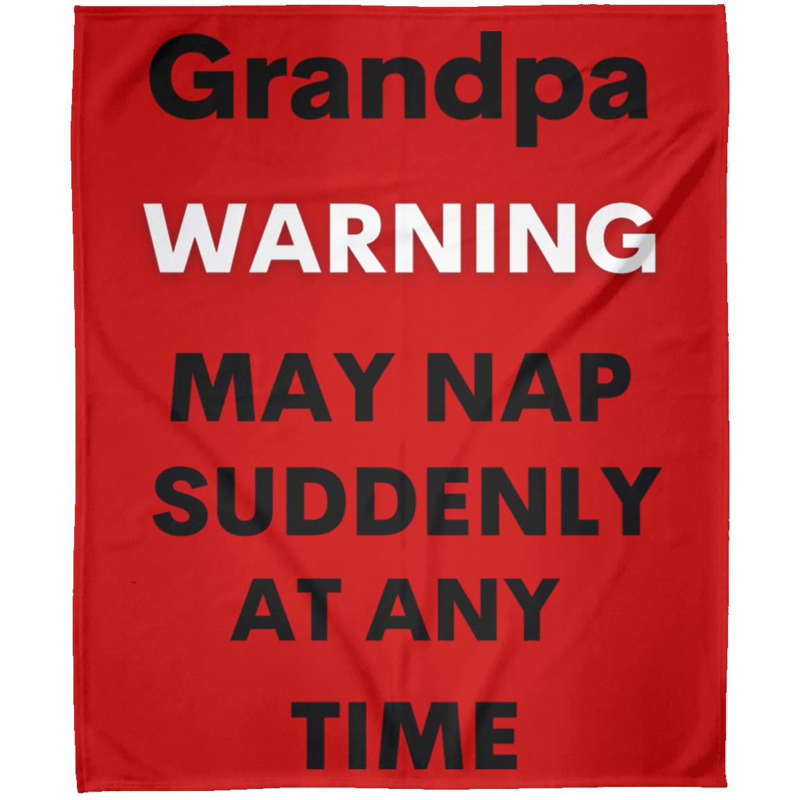 Grandpa naps black FLM Arctic Fleece Blanket 50x60