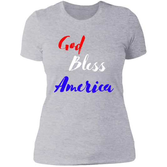 God bless America red white blue NL3900 Ladies' Boyfriend T-Shirt