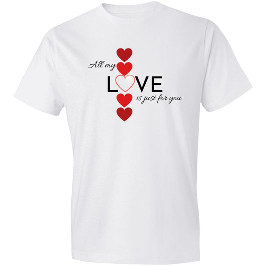 Elegant red hearts no background black t-shirt CLOSEOUT - 980 Lightweight T-Shirt 4.5 oz