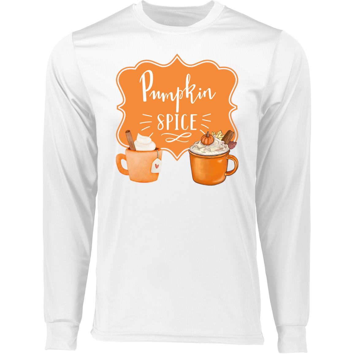 Pumpkin Spice Latte Orange -- CLOSEOUT -- Long Sleeve Moisture-Wicking Tee