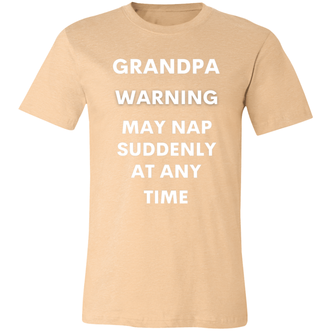 Grandpa naps white 3001C Unisex Jersey Short-Sleeve T-Shirt