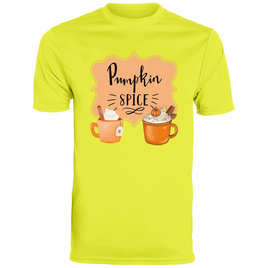 Pumpkin Spice Latte Orangetan Black CLOSEOUT --  Men's Moisture-Wicking Tee