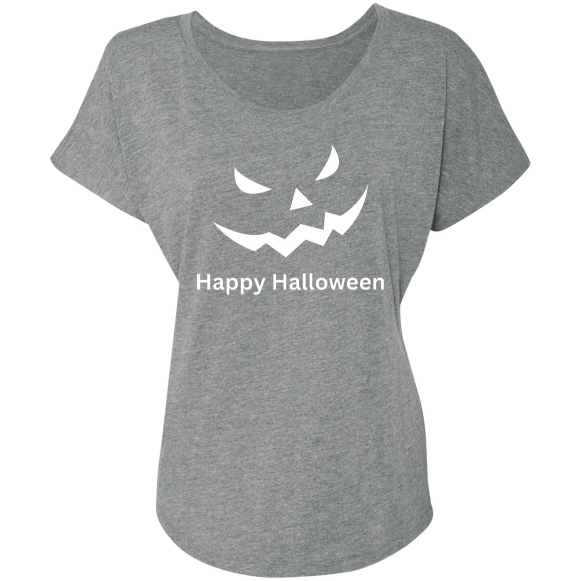 Scary Black Jack o' Lantern -- Ladies' Triblend Dolman Sleeve