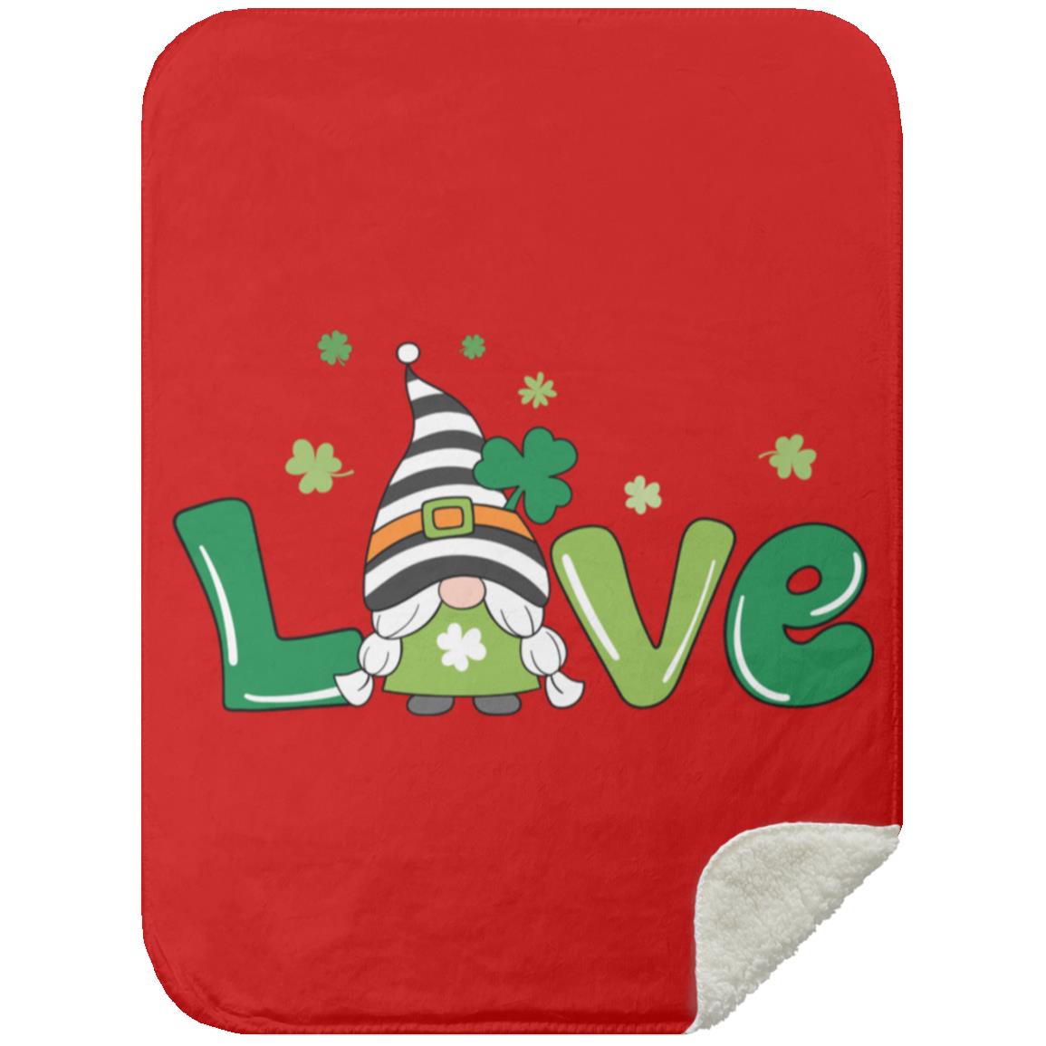 clover love gnome MSHS Premium Sherpa Blanket 30x40