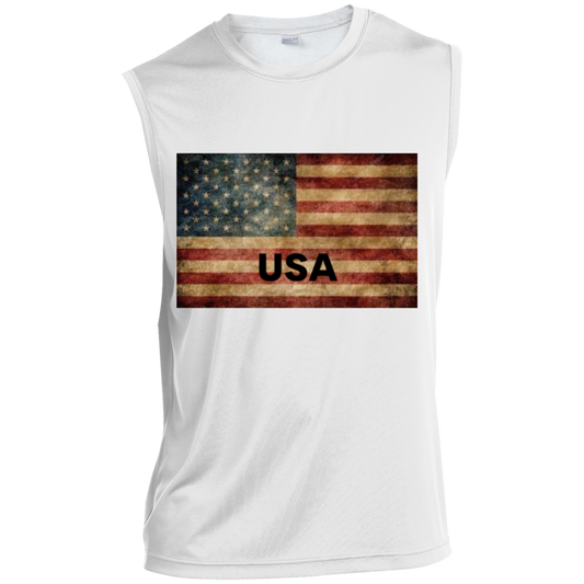 American Flag -- Men’s Sleeveless Performance Tee