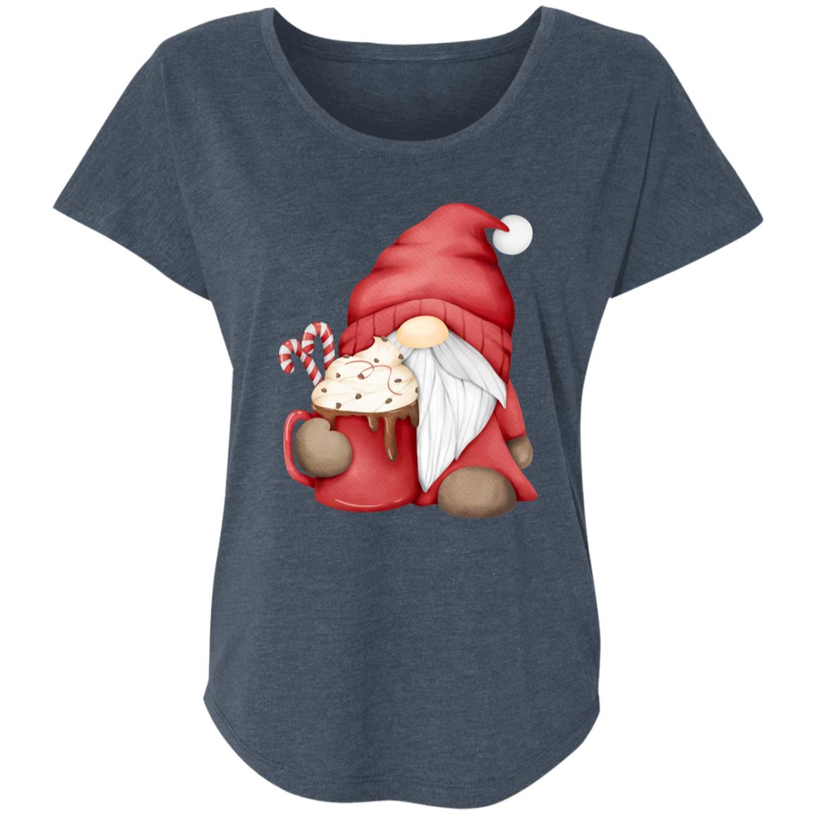 Hot Chocolate Gnome -- Ladies' Triblend Dolman Sleeve