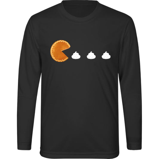 Pumpkin Pac Man -- Kids Zone Long Sleeve Tee