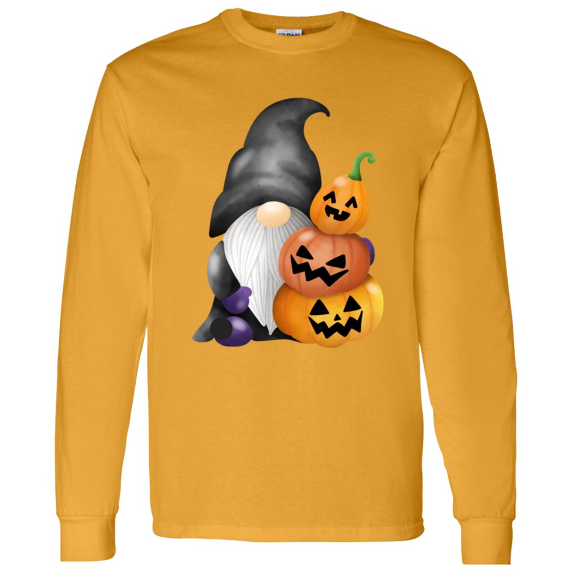 Gnome wJack o' Lanterns G540 LS T-Shirt 5.3 oz.