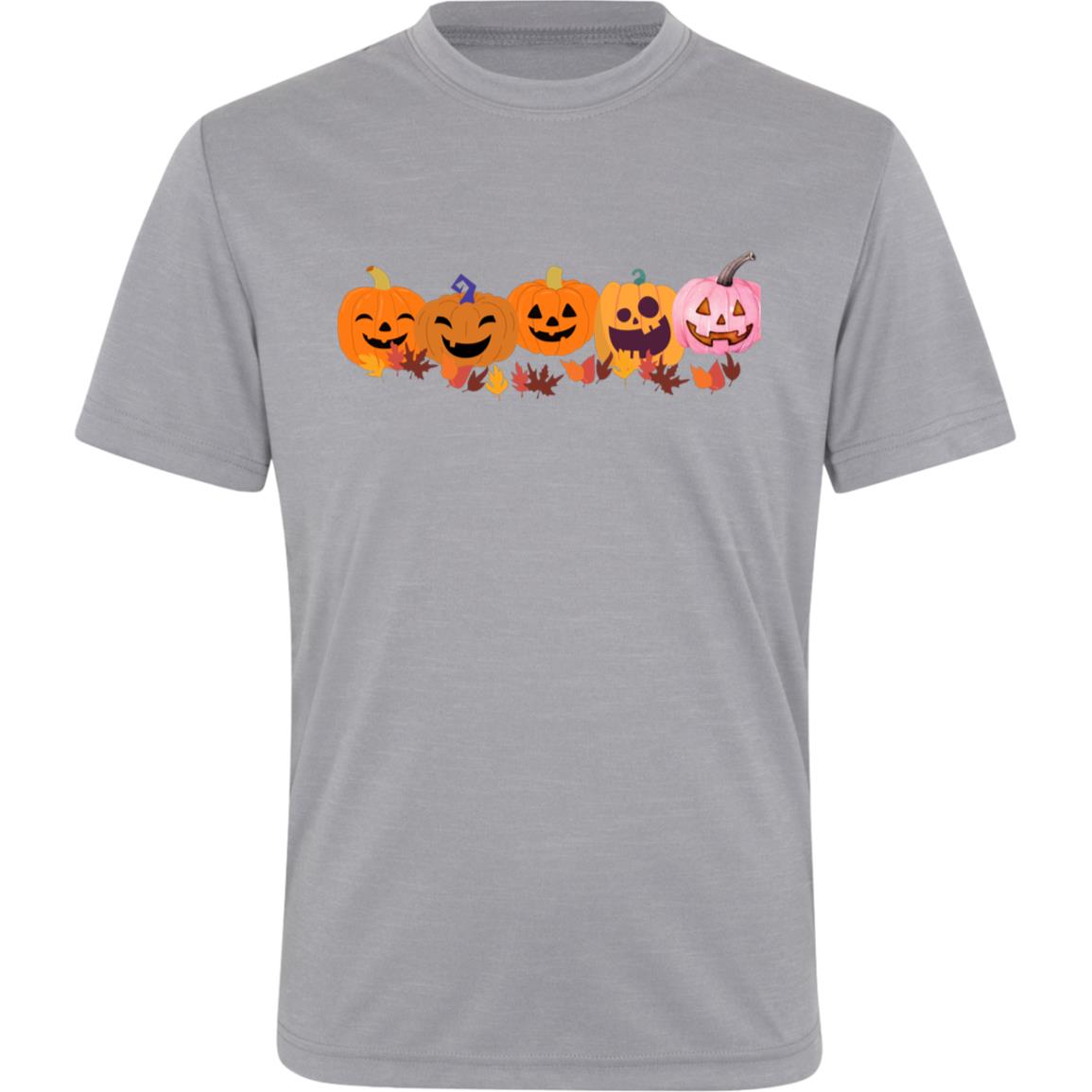 Jack 0 Lanterns in a Row -- Team Kids Sonic Heather Tee