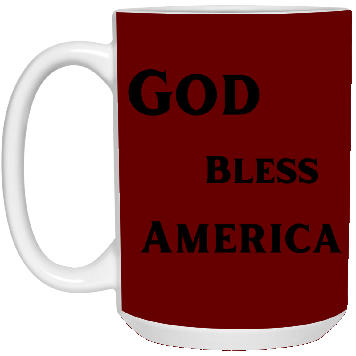 God Bless America Black (1) 21504 15 oz. White Mug