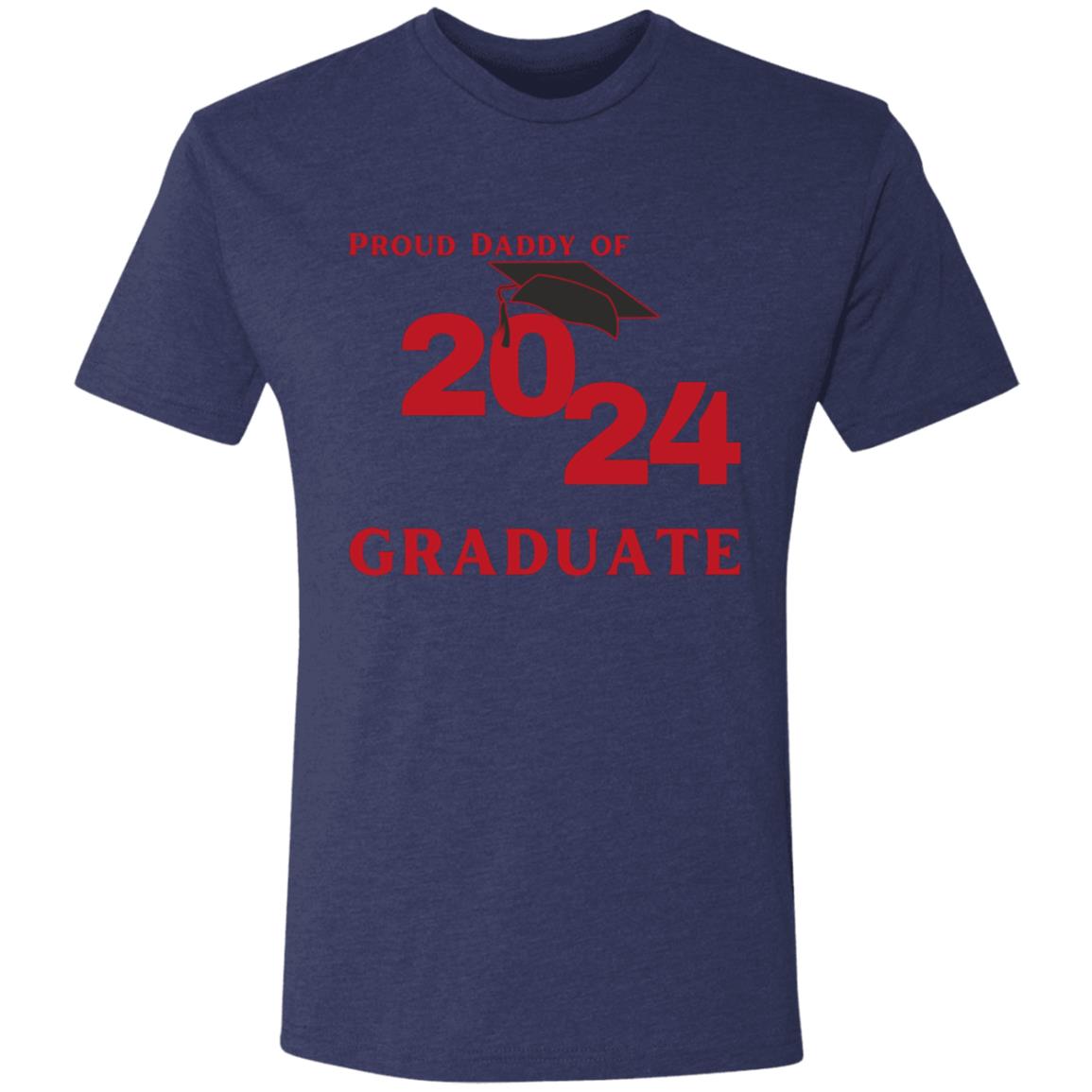 Proud Daddy -- 2024 Graduate -- Men's Triblend T-Shirt