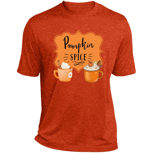 Pumpkin Spice Latte Orange Black -- CLOSEOUT -- Heather Performance Tee