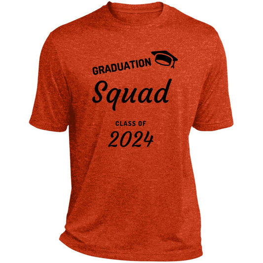 Grad Squad 2024 Black CLOSEOUT - ST360 Heather Performance Tee