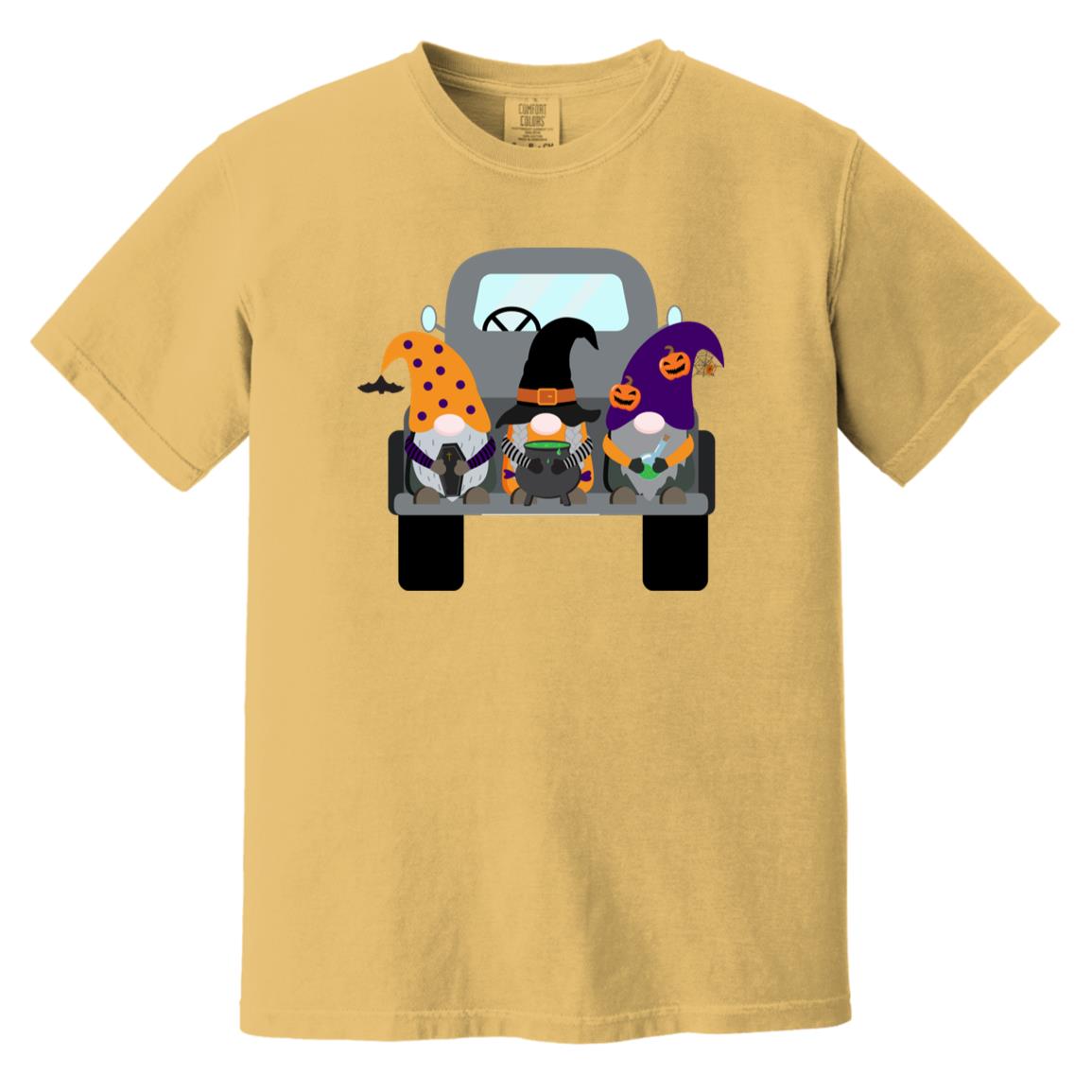 Halloween Gnomes in a Truck CC1717 Heavyweight Garment-Dyed T-Shirt