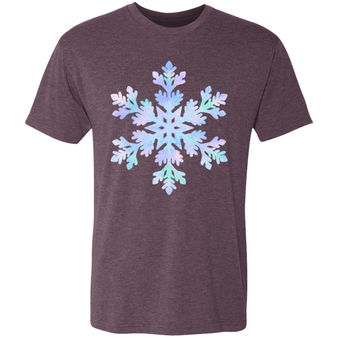 Snowflake blue and purple -- Men's Triblend T-Shirt