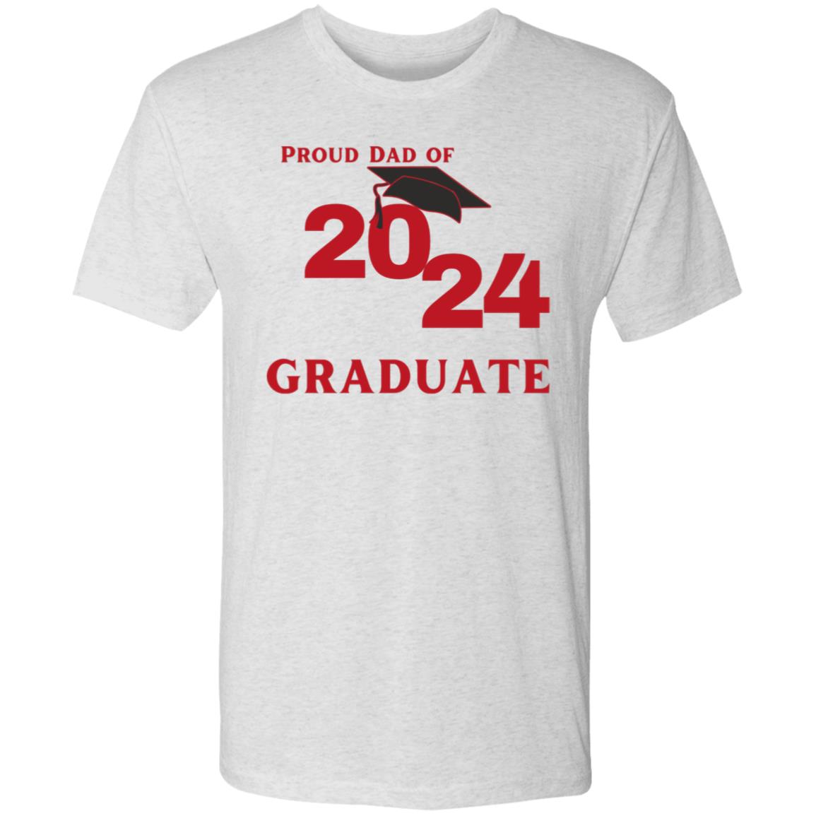 Proud Dad graduate 2024 -- Men's Tri-blend T-Shirt