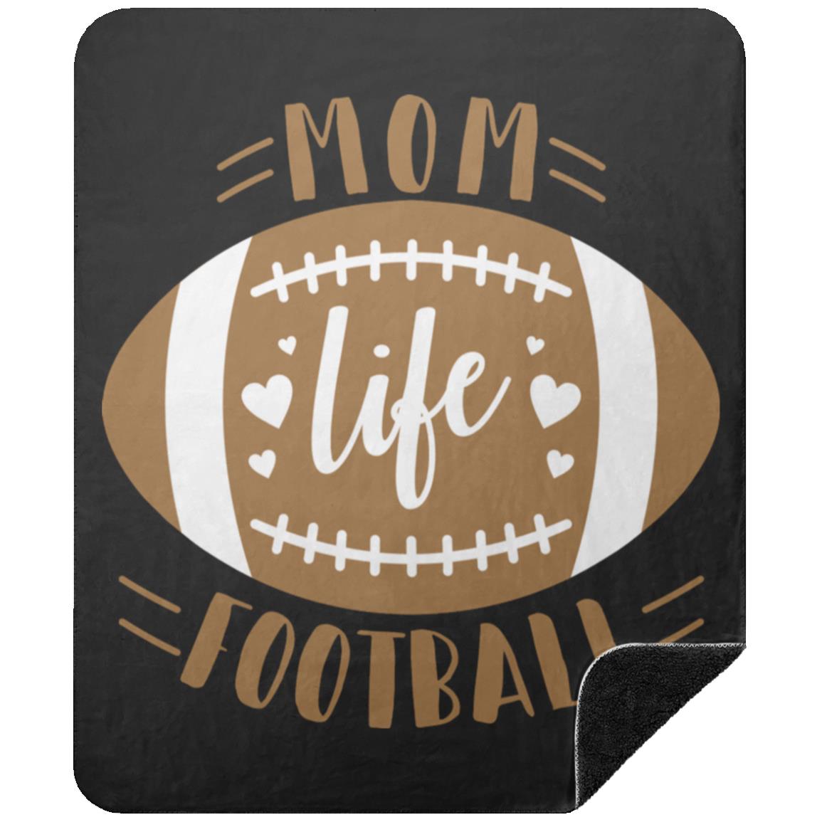 Football My Life BSHM Premium Black Sherpa Blanket 50x60