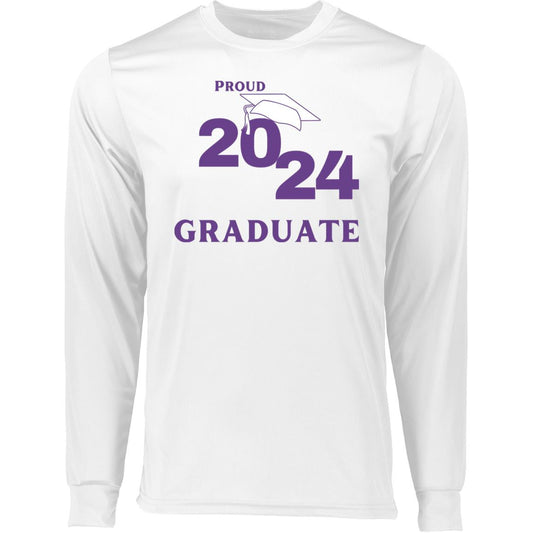 Proud 2024 Graduate -- Long Sleeve Moisture-Wicking Tee