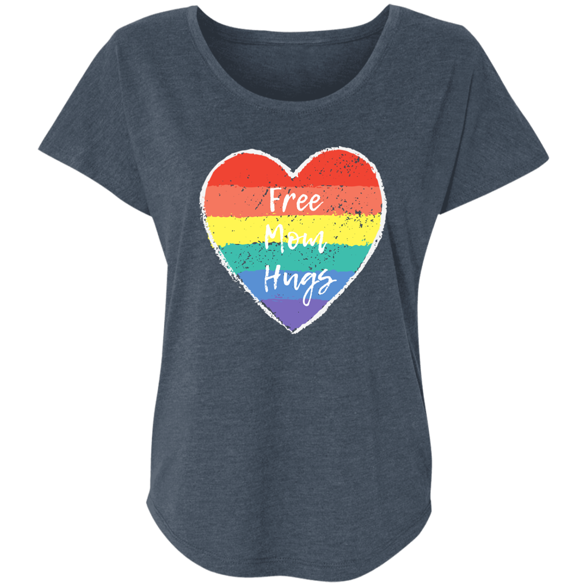 Free Mom Hugs -- Ladies' Triblend Dolman Sleeve