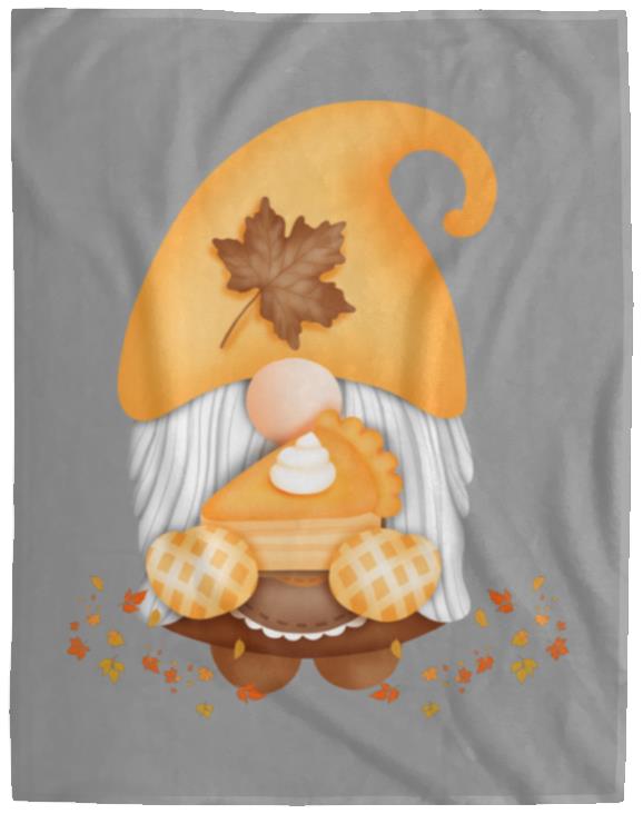 Gnome Pumpkin Pie VPL Cozy Plush Fleece Blanket - 60x80