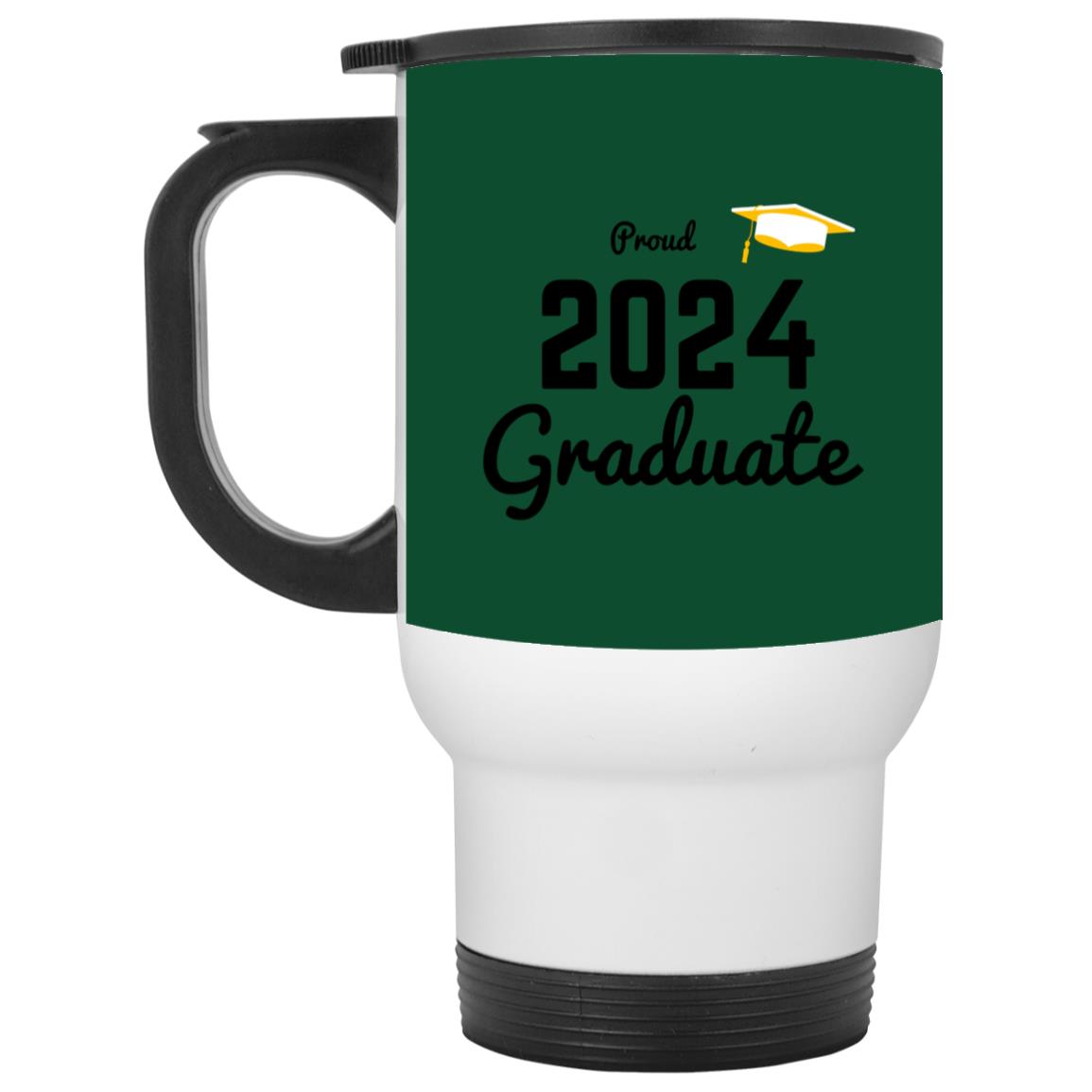 Proud graduate 2024 black CLOSEOUT - XP8400W White Travel Mug