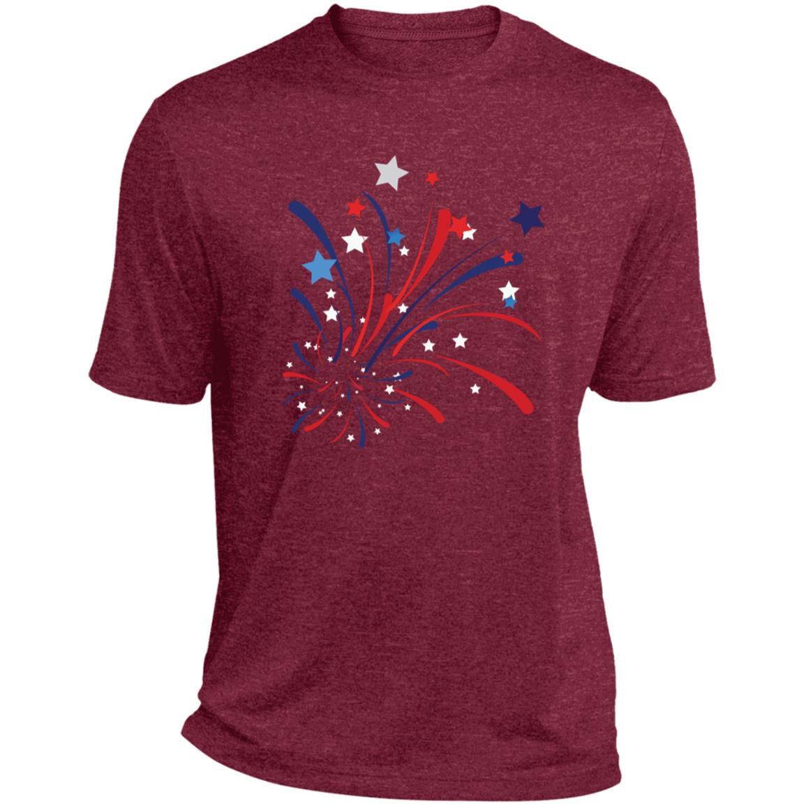 4th of July Firework -- CLOSEOUT -- Heather Performance Tee