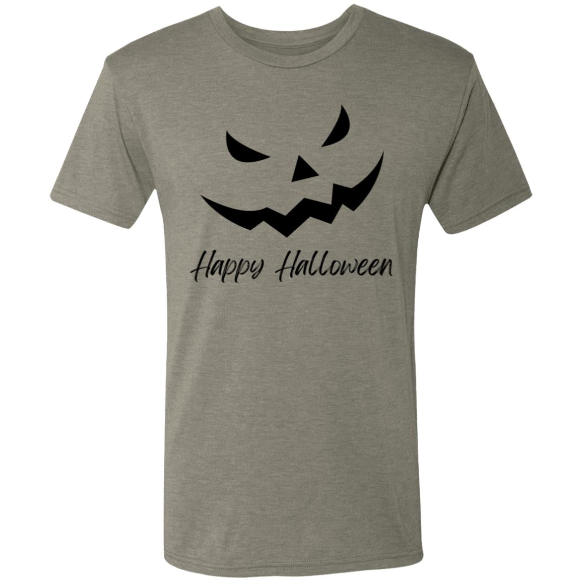 Scary Jack O Lantern Face --  Men's Triblend T-Shirt