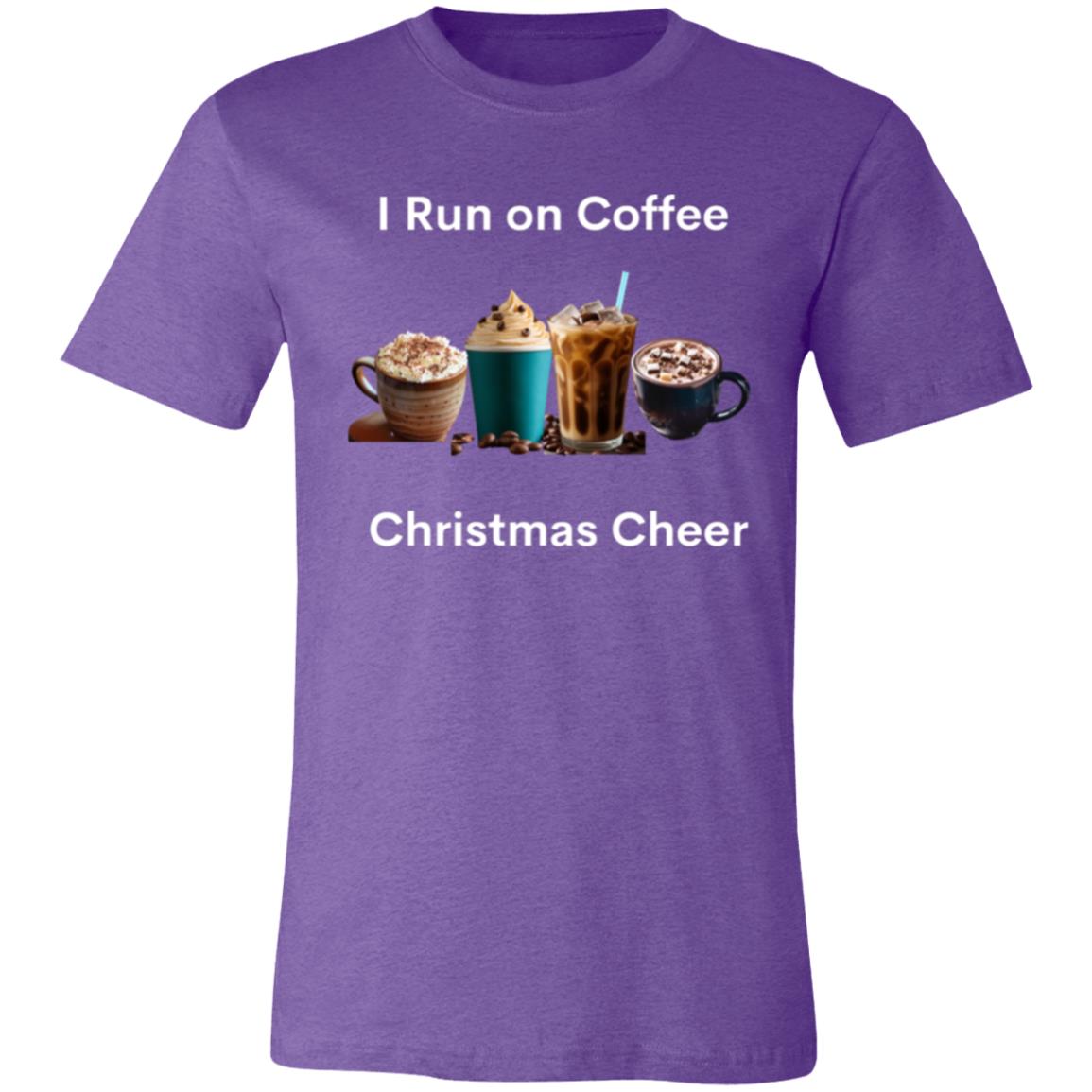 I Run on Coffee white -- Unisex Jersey Short-Sleeve T-Shirt