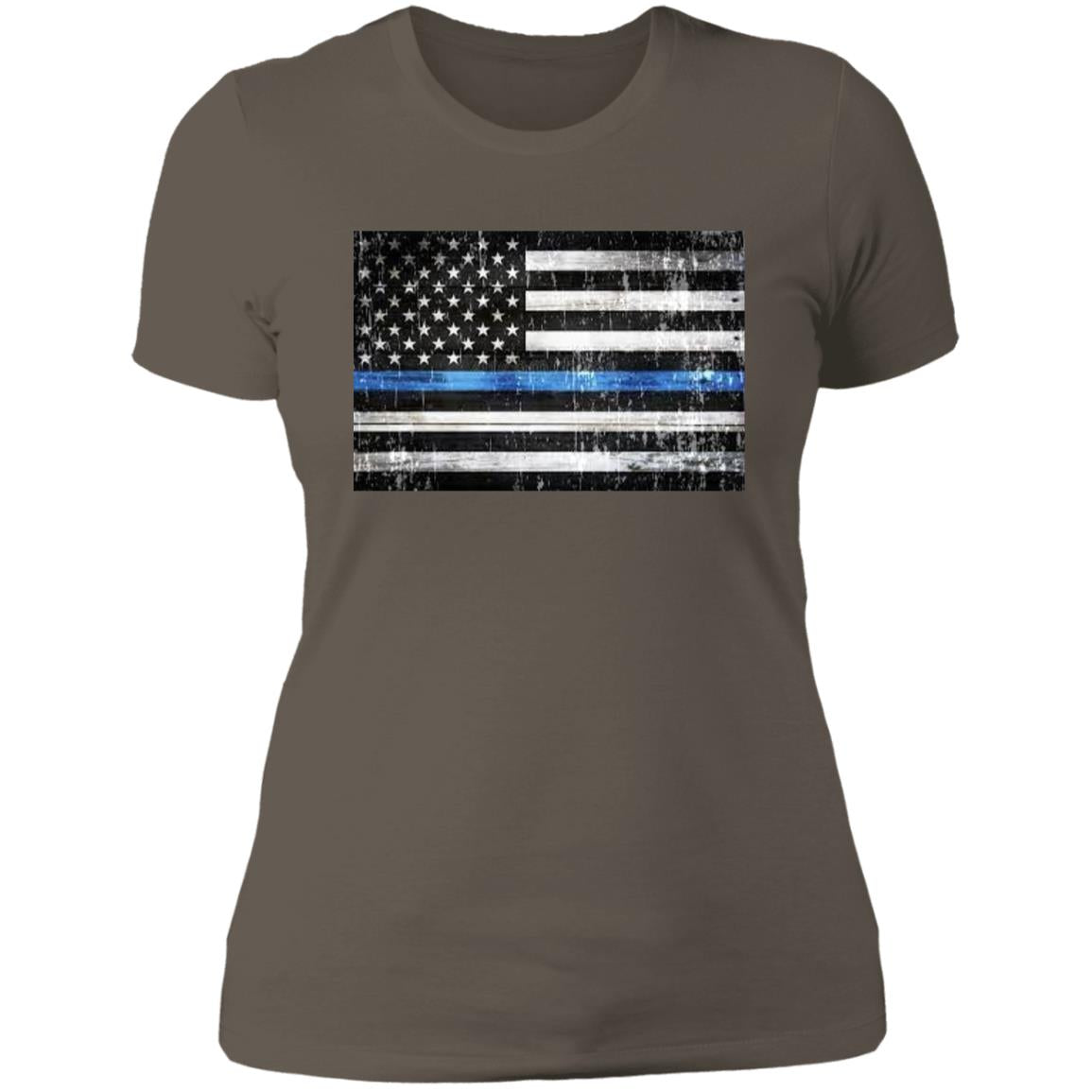 American Flag -- Police -- Ladies' Boyfriend T-Shirt