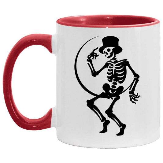 Moon and Skeleton -- 11oz Accent Mug